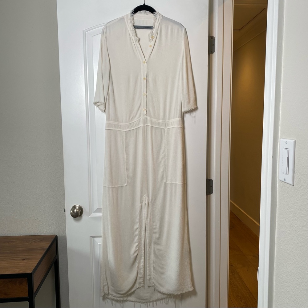 Raquel Allegra Off White Maxi Dress